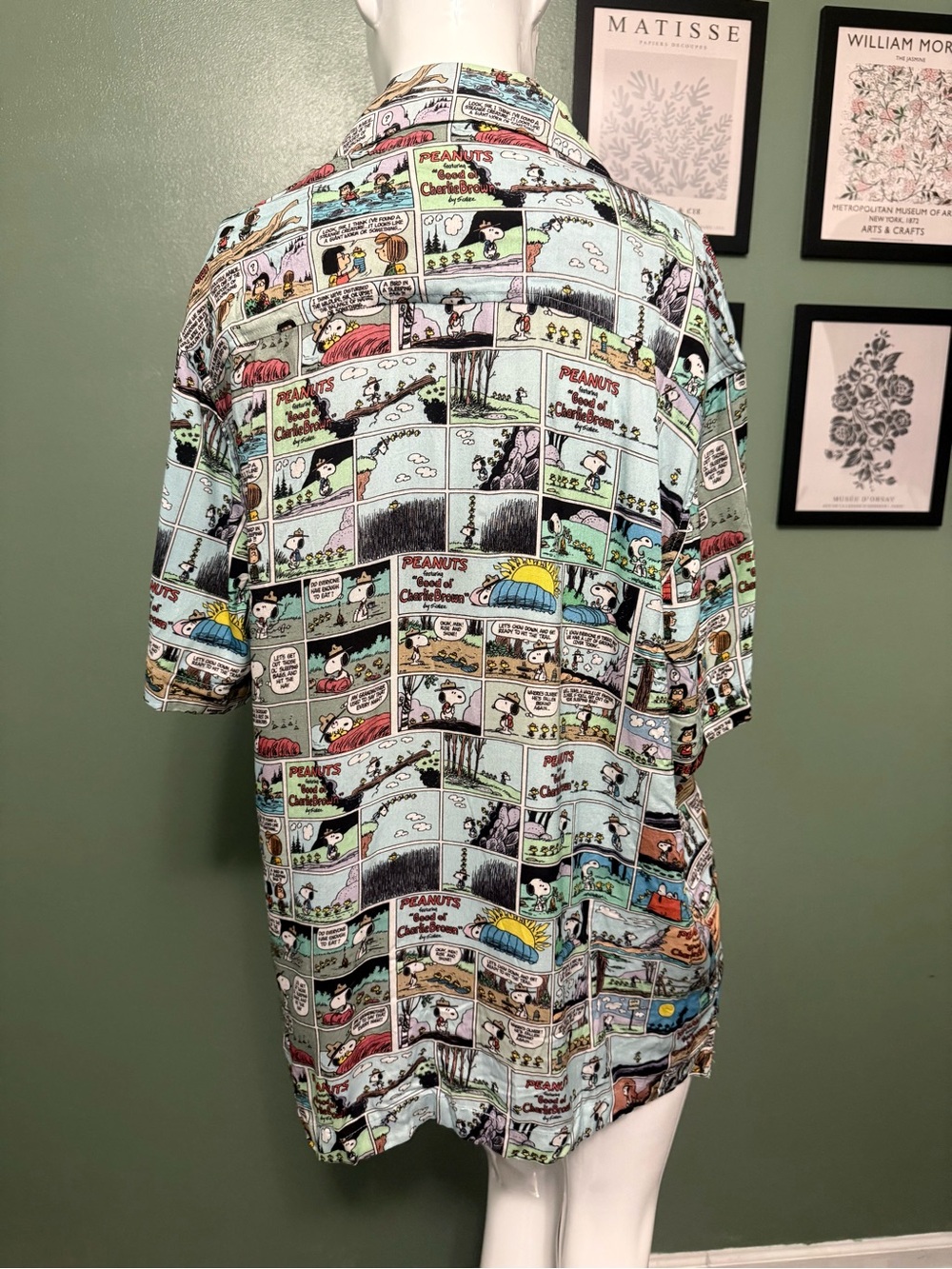 Element Peanuts Comic Panel Button-Down Shirt NWT Size Small - Picture 2 of 9